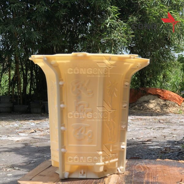 Khuôn chậu Lục Giác Ly 35 - Phúc Lộc Thọ Xen Kẽ Cành Trúc